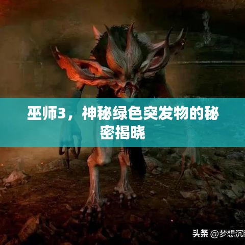 巫师3，神秘绿色突发物的秘密揭晓