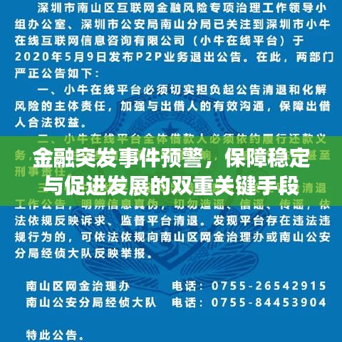 金融突发事件预警，保障稳定与促进发展的双重关键手段